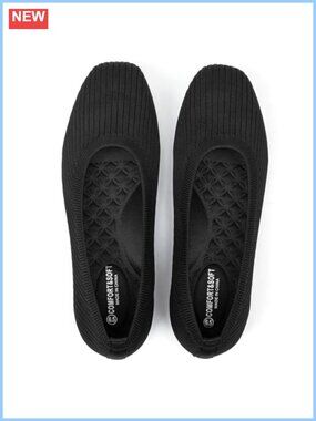 Square Toe Ballet Flats Comfort Slip On Washable Women's Shoes
